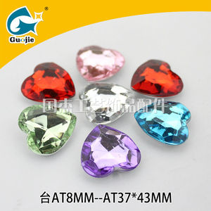 Guojie marca yiwu piont volver acylic rhinestone de la gema de piedra cristalina del grano - Product Image 1