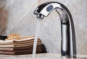 Nuevo <span class=keywords><strong>Grifo</strong></span> de Lavabo de Baño <span class=keywords><strong>con</strong></span> <span class=keywords><strong>Sensor</strong></span> Automático de Latón Macizo para Montaje en Cubierta, <span class=keywords><strong>Precio</strong></span> de Fábrica - Product Image 2