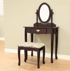 <strong>Brown</strong> Wood Craft Wall Vanity Mirror Plywood <strong>Dressing</strong> <strong>Table</strong> - Product Image 1