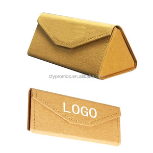 Tùy Chỉnh Logo Giá Rẻ Sinh Thái Thân Thiện Gấp Kraft Giấy Kính Trường Hợp Tam Giác Kính Râm Trường Hợp - Product Image 1