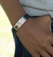Bracelets d'identification de plaque de polissage gravable bon marché pour diabétiques bracelets d'identification pour autisme