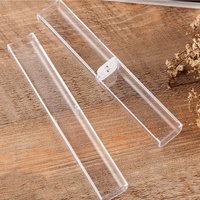 2018 heißer verkauf neue design großhandel stift box kreative transparent kunststoff stift box