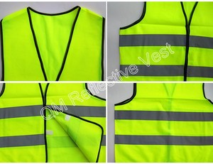 Chaleco reflectante amarillo y verde para correr - Product Image 3