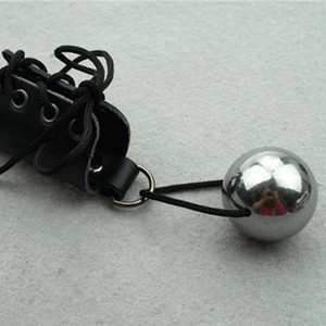 Anelli del pene in pelle con estensione della barella del gancio del pene con un peso del dispositivo di ingrandimento del pene con sfera in metallo da 160g - Product Image 2