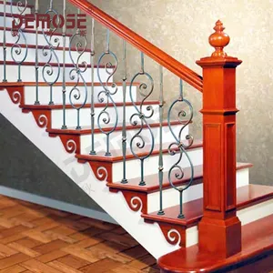 Terrace decorative wrought iron handrail/fence