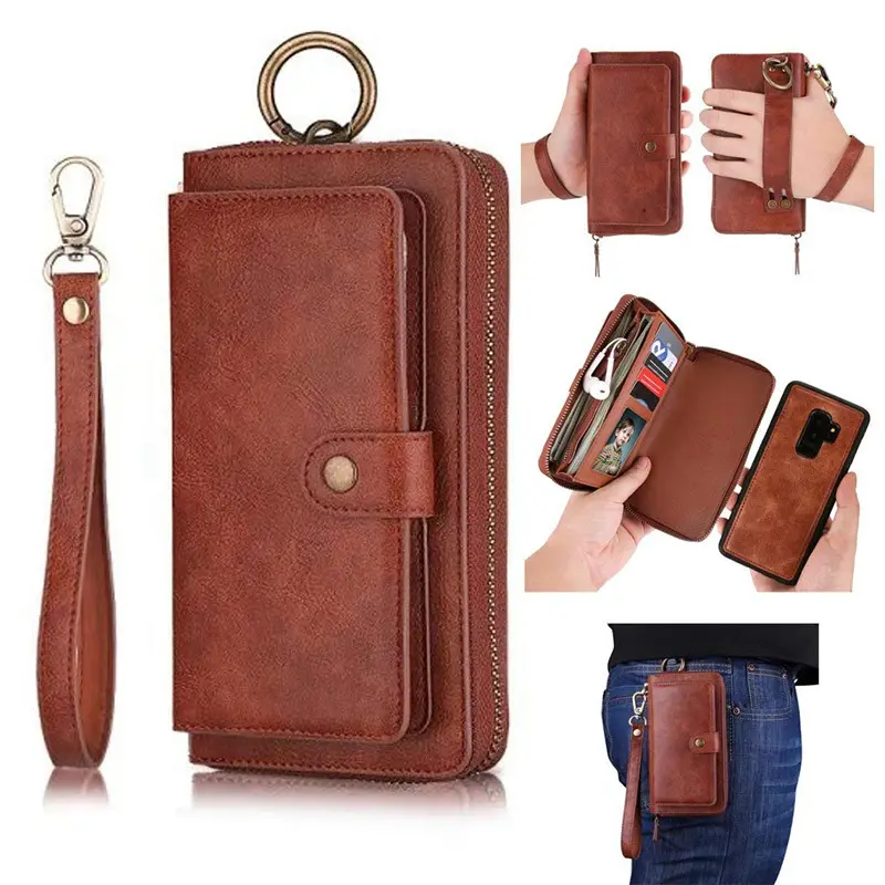 Leather Flip Folio Case Cover Pouch with Card Holder cell phone pouch