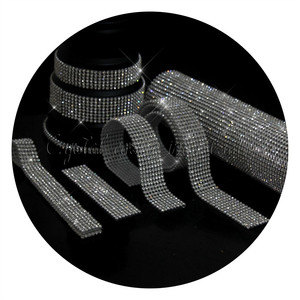 Bande adhésive en aluminium pour vêtements, filet <span class=keywords><strong>de</strong></span> cristal SS8.5, rouleau <span class=keywords><strong>de</strong></span> maille strass, feuille <span class=keywords><strong>de</strong></span> strass correctrice chaude, 120x45cm - Product Image 3
