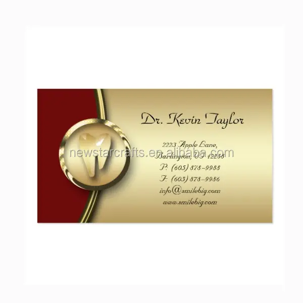 Metal gold brass business card name plate