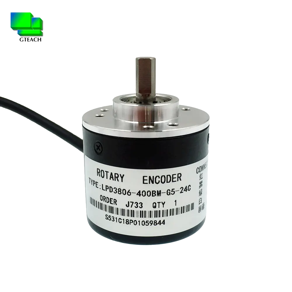 Encoder Putar 400 Ppr LPD3806-400BM-G5-24C Fase A B Poros Optik Inkremental 6Mm Enkoder Putar