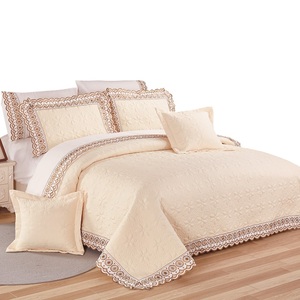 KOSMOS Wholesale Price Flat Sheet Dubai Luxury Embroidery Lace <strong>Quilt</strong> <strong>Bedspread</strong> - Product Image 1