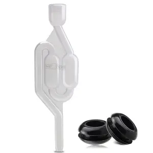 Food Grade S-Shape Fermentation Airloc Plastic Seal Valve for all Carboys & Fermenters