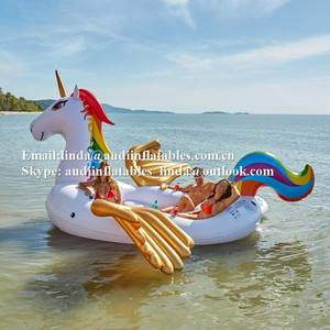 Grande île de piscine gonflable en forme de <span class=keywords><strong>licorne</strong></span>, <span class=keywords><strong>bateau</strong></span> de piscine gonflable pour 6 personnes pour les fêtes - Product Image 6