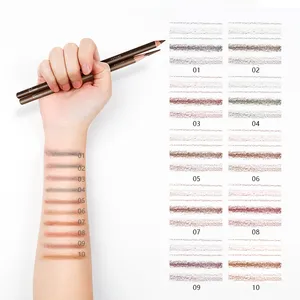 ดินสอเขียนคิ้วบาง10สีแบบกันน้ำได้สินค้าใหม่