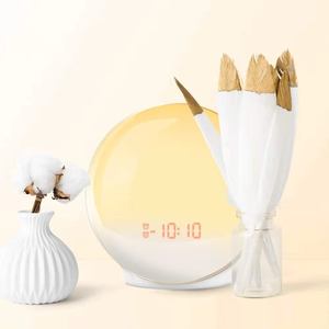 Thức Dậy ánh sáng đồng hồ báo thức kép với mô phỏng mặt trời mọc màu và hoàng hôn mờ dần ánh sáng ban đêm cho phòng ngủ - Product Image 4