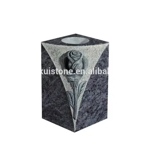 JK caved rose tombstone vase