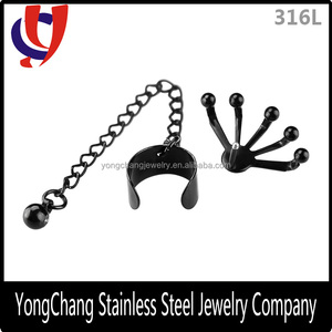 À la mode 316l acier inoxydable boucles d'oreilles bijoux oreille manchette <span class=keywords><strong>pour</strong></span> <span class=keywords><strong>cartilage</strong></span> conception <span class=keywords><strong>pour</strong></span> femmes - Product Image 3