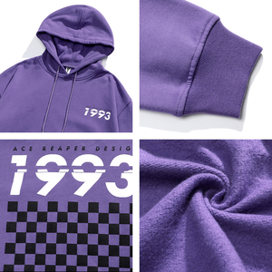 Últimas sudaderas con <span class=keywords><strong>capucha</strong></span> de Hip Hop para hombre de algodón 100% con estilo, Top con <span class=keywords><strong>capucha</strong></span> con estampado de letras de otoño púrpura con cuello bordado - Product Image 4
