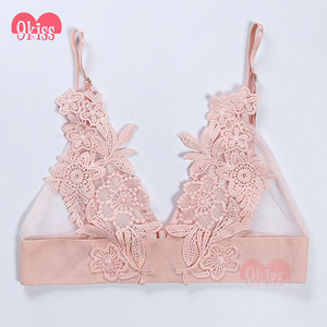 El último Diseño de la Rosa de La <span class=keywords><strong>Chica</strong></span> Joven <span class=keywords><strong>Sexy</strong></span> Sheer Tops sin Sujetador Sujetador Inalámbrica - Product Image 3