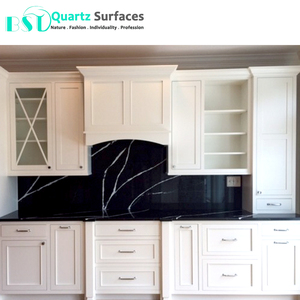 Cái Nhìn mới Màu Đen Marquina Nhân Tạo Thạch Anh các Phiến Đá với Trắng Veins - Product Image 6