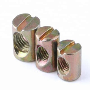 M6*20mm Customized Zinc Plated Carbon Steel Double Hole Slotted <strong>Barrel</strong> <strong>Nut</strong> - Product Image 5