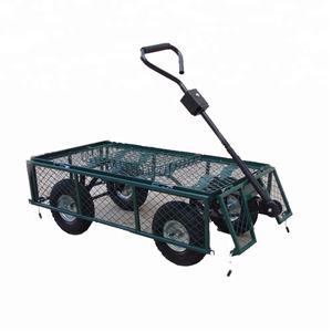 Chariot de jardin domestique à 4 roues en acier Chariot facile à tirer - Product Image 1