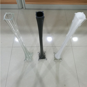 Nero/Bianco/Trasparente fiore di <span class=keywords><strong>vetro</strong></span> Torre vaso di nozze <span class=keywords><strong>centrotavola</strong></span> per la decorazione di nozze - Product Image 3