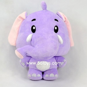 Carino bella <span class=keywords><strong>rosa</strong></span> elefante giocattolo, peluche elefante animale di pezza - Product Image 5
