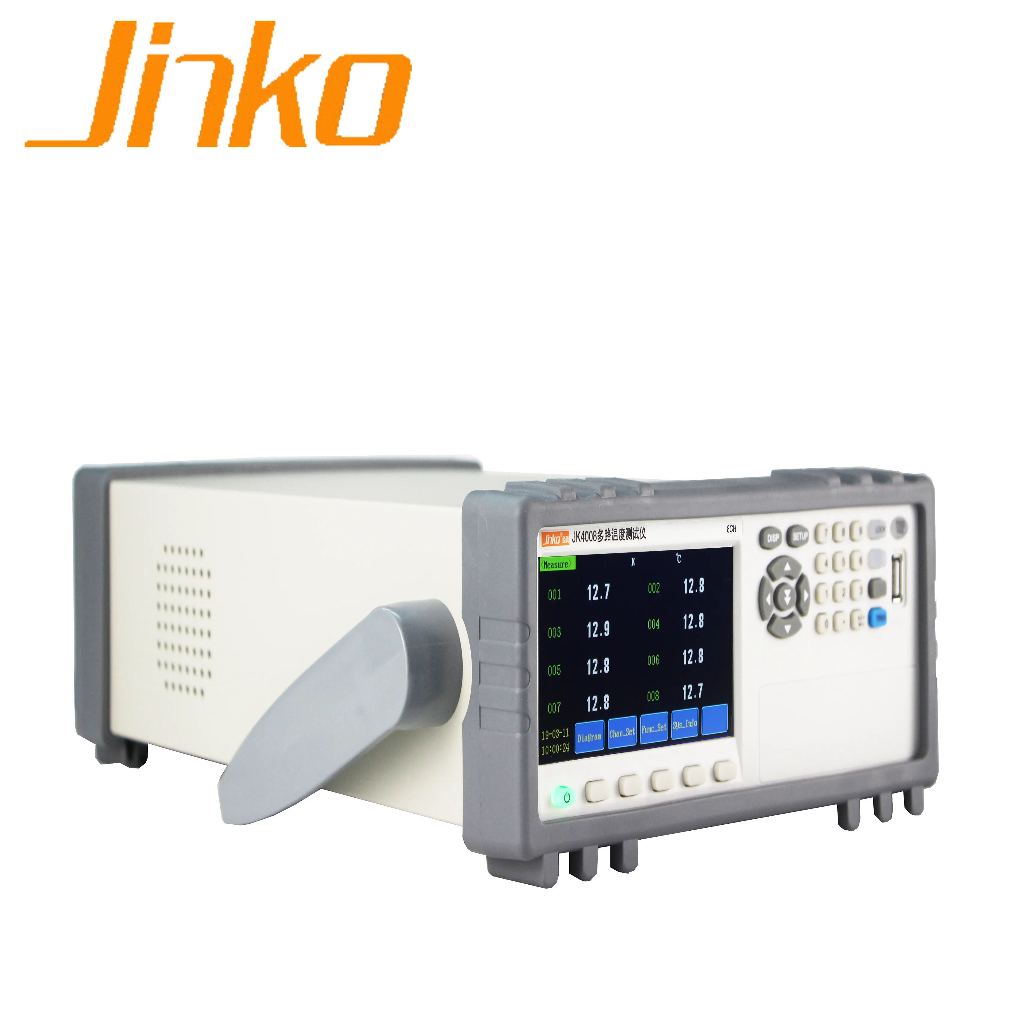 Jinko medidor de temperatura, multicanais, medidor de temperatura, jk4008, logger de temperatura, 8 canais, gravador digital de temperatura