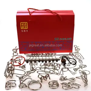 25 cái/bộ Chất lượng cao não trêu ghẹo thử nghiệm trò chơi đồ chơi kim loại Iq Câu Đố giải pháp cho người lớn trẻ em - Product Image 1