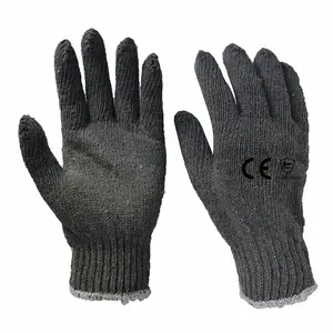 black cotton knitted gloves