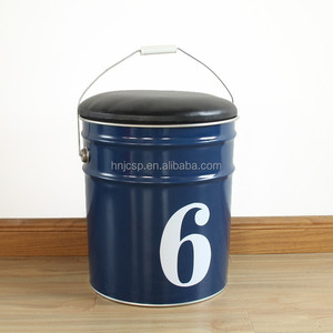 18L Multifunction Metal Barrel Bucket <strong>Stool</strong> <strong>Seat</strong> - Product Image 1