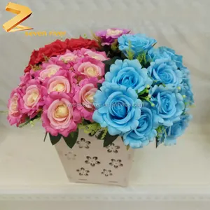 Manufacturer wholesale india silk fake flowers home wedding decoration artificial carton artificial rose fabric flowers