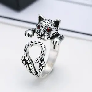 Кольцо из серебра 925 пробы с бриллиантами, новый дизайн, серебряное кольцо с леопардовым принтом