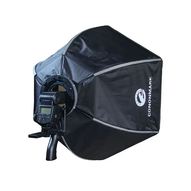 Cononmark 24 inches/60cm Professional Hexagonal Softbox Collapsible Diffuser with Handle Grip for Speedlight Studio Flash