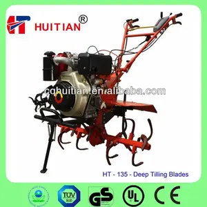 tay hoặc tự động 9hp tiller điện nhỏ với cày xới sâu cuốc