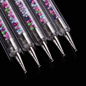 Venta al por mayor 5 unids/set Dual-terminó uñas pluma que puntea de Arte de uñas que salpican herramienta para cristales de diamantes de imitación Picker - Product Image 3