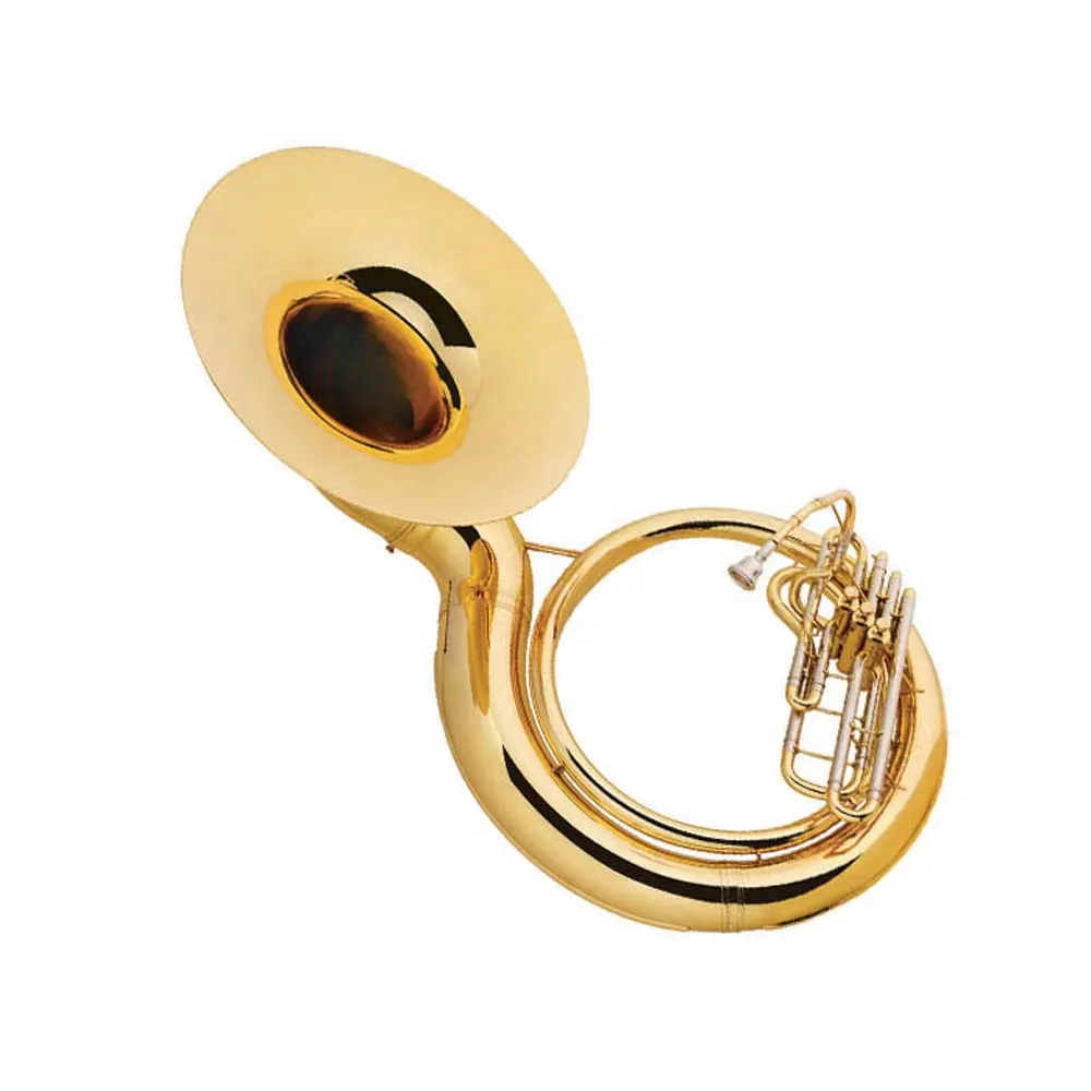 Oro lacca in ottone Giallo marching BBb chiave Sousaphone