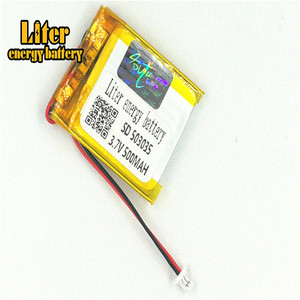 Plug 1.0-2 P 3.7 V 503035 500 mah rechargeable lithium battery for GPS tracker - Product Image 1