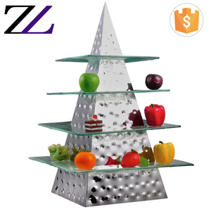 Süßigkeiten Buffet Restaurant Ausrüstung Bankett Gold 3 Tier Vogelkäfig Cupcake Dessert moderne Catering Skyline Buffet Display Stand - Product Image 4