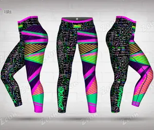 2019 New Design Custom Made Hoge Kwaliteit Gedrukt Vrouwen Panty Leggings Gesublimeerd Yoga Broek