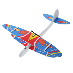 Bambini DIY biplano aliante EPP schiuma lancio a mano aereo ricaricabile modello elettrico giocattoli alimentato aereo volante - Product Image 2