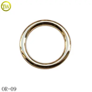 High Quality Handbag Hardware Zinc Alloy Round Shape Buckle Gold Plated Metal O Ring For Luggage