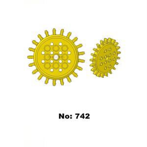 Pandatoys gạch 742 khối huyền diệu bánh gạch tùy chỉnh màu sắc giáo dục Kid đồ chơi kỹ thuật Bánh răng Samsonite 21 răng khối (số 742) - Product Image 2