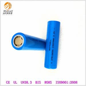 IFR 18650 1400 mAh <span class=keywords><strong>3</strong></span>.2 V li-ion reachargeable batería para pequeños electrodomésticos - Product Image 1