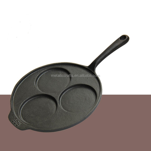 Poêle à crêpes adaptée à toutes les cuisinières et cuisinière à induction, poêle à crêpes Silver Dollar Grill Blini, poêle à œufs à gâteau 3 moules - Product Image 4