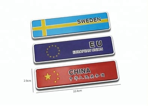 Encargo al por mayor S Corea bandera divisa del coche y cuadrado Corea del Sur bandera emblema con 3 m adhesivo - Product Image 2
