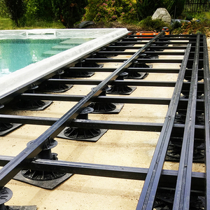 Rắn Không Thấm Nước Gỗ Nhựa Composite Wpc Decking Phụ Kiện Sàn Dầm Keel - Product Image 3