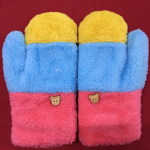 Mode Filles Hiver Chaud Arc-En-Gants En Peluche Couture couleur Vélo <span class=keywords><strong>Mitaine</strong></span> - Product Image 1