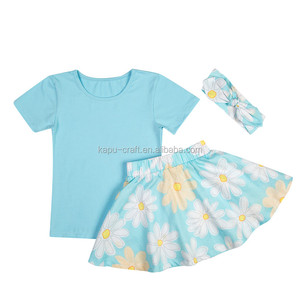 Mode Bébé Enfants Vêtements Vêtements Ensemble Floral Jupe Ensemble De Vêtements - Product Image 5