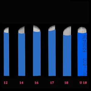 Agulha para tatuagem de sobrancelha, venda quente de alta qualidade em forma de u, agulha manual para tatuagem de sobrancelha, maquiagem permanente de fábrica cantão